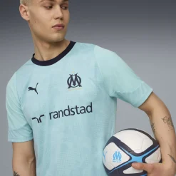 PUMA Olympique Marseille Trainingsshirt 2025-2026 Lichtblauw Donkerblauw