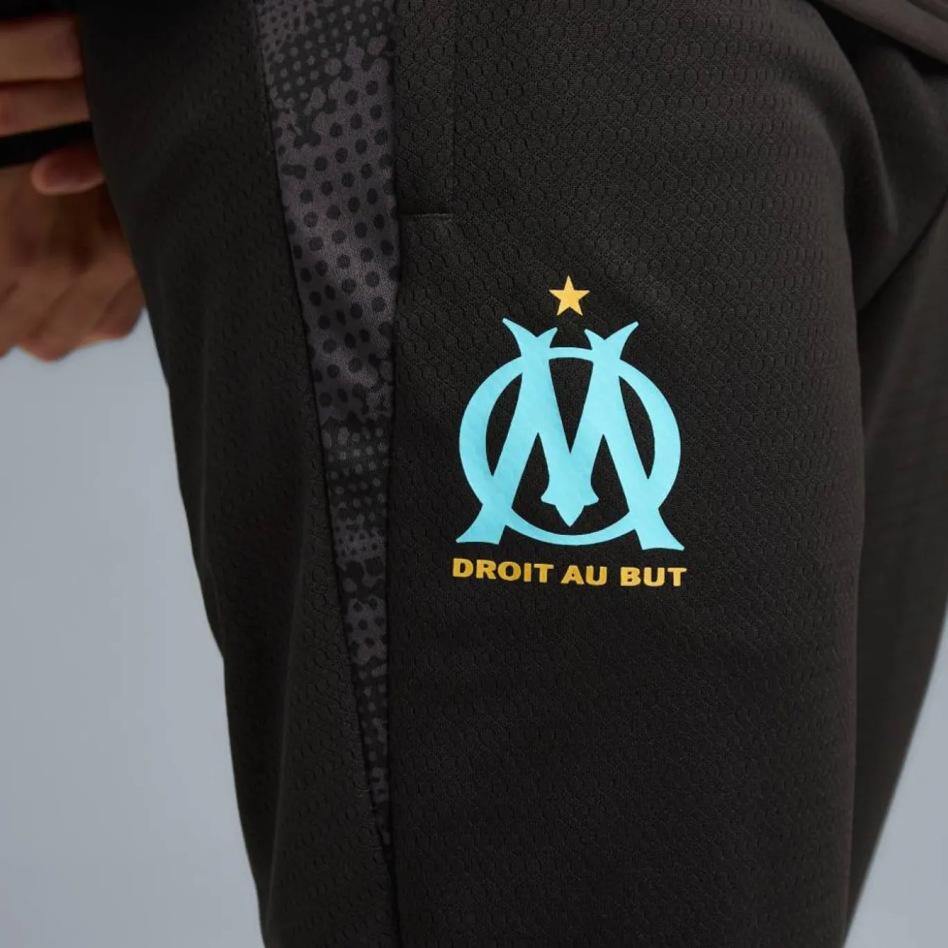 PUMA Olympique Marseille Trainingsbroek 2025-2026 Zwart Lichtblauw