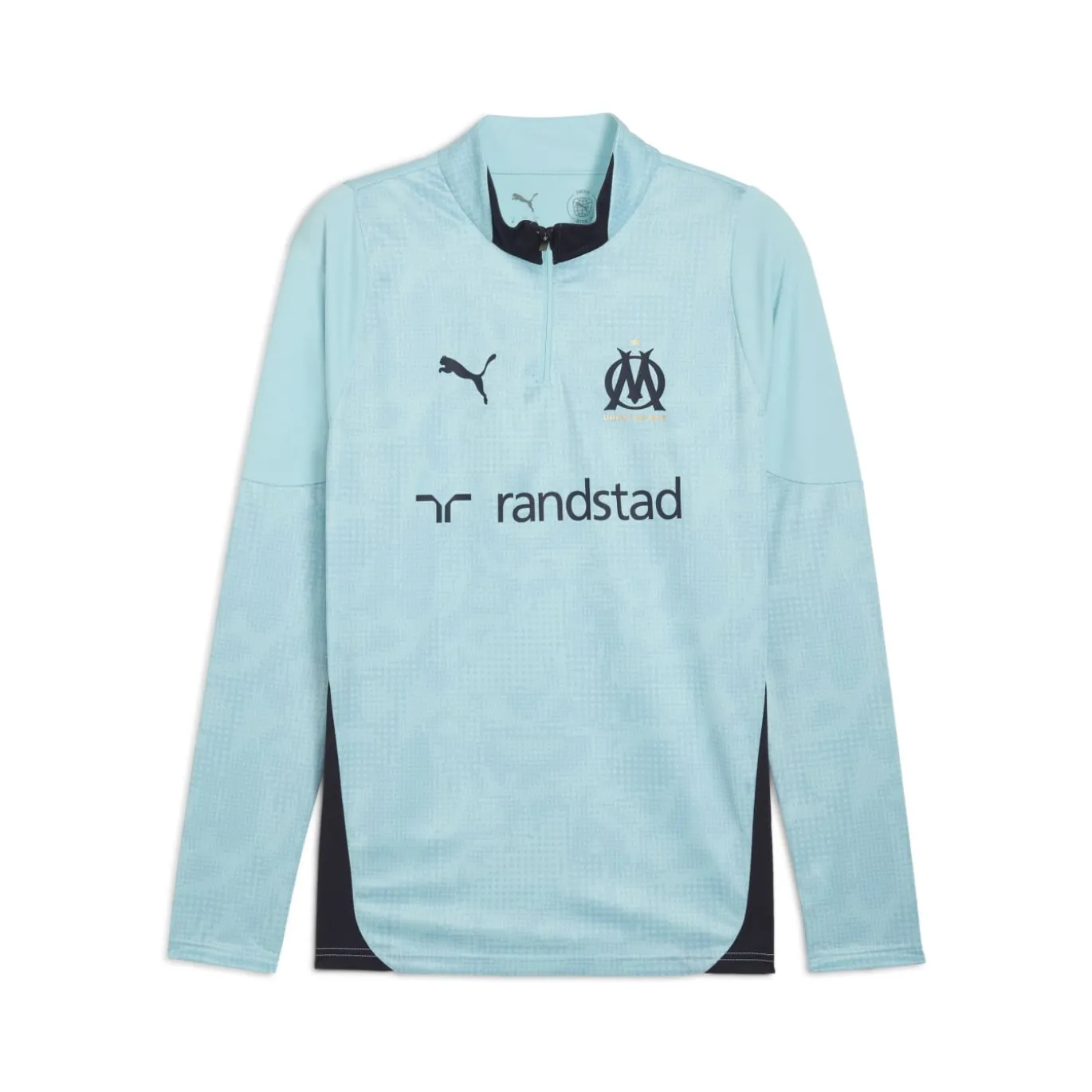 PUMA Olympique Marseille Trainingstrui 1/4-Zip 2025-2026 Lichtblauw Donkerblauw