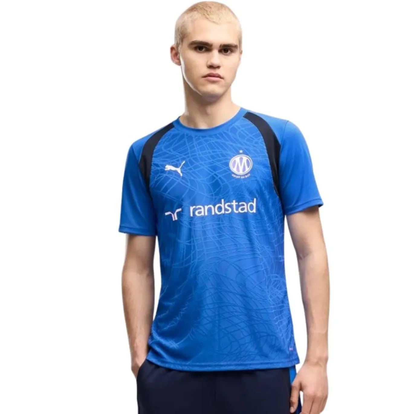 PUMA Olympique Marseille Trainingsset 2026-2027 Blauw Donkerblauw Wit
