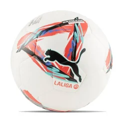PUMA Orbita LaLiga 1 Hybrid Voetbal Maat 5 Wit Rood Zwart