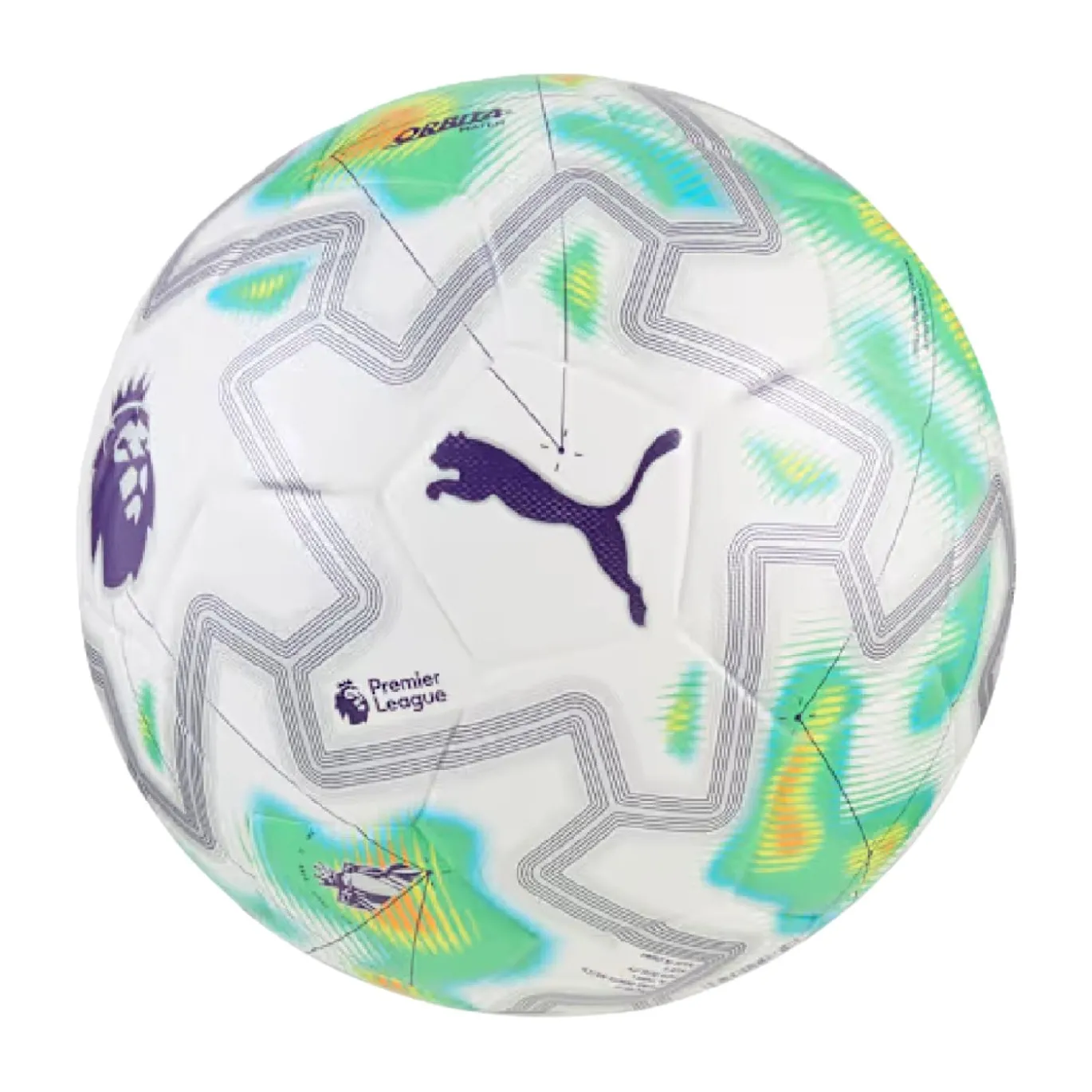 PUMA Orbita Match Premier League Thrill Voetbal Maat 5 2025-2026 Wit Multicolor