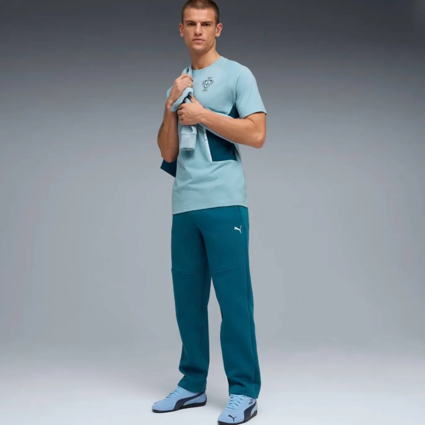 PUMA Portugal Pumatech Trainingsbroek 2026-2028 Blauwgroen Wit