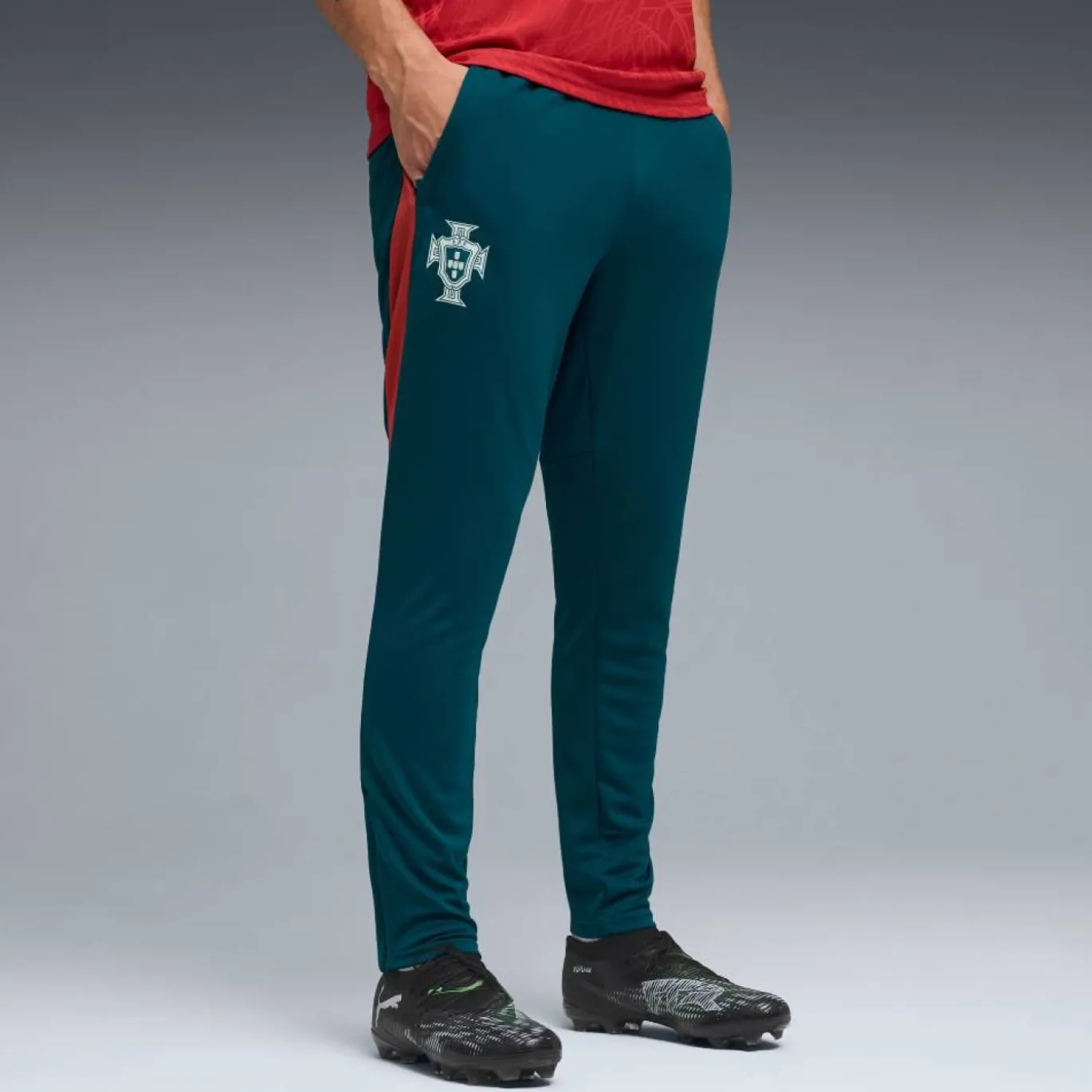 PUMA Portugal Trainingspak 1/4-Zip 2026-2028 Blauwgroen Wit