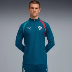 PUMA Portugal Trainingspak 1/4-Zip 2026-2028 Blauwgroen Wit