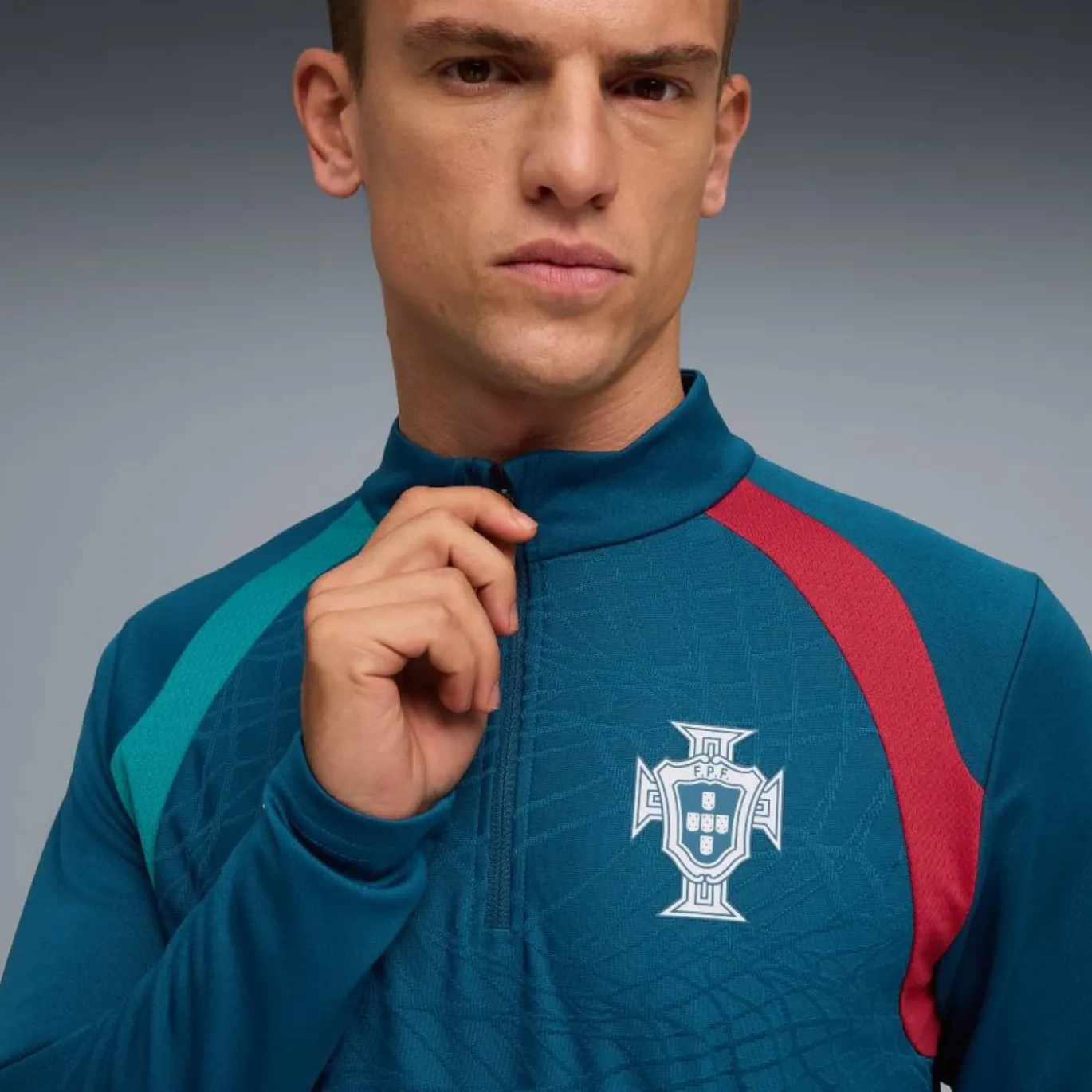 PUMA Portugal Trainingspak 1/4-Zip 2026-2028 Blauwgroen Wit