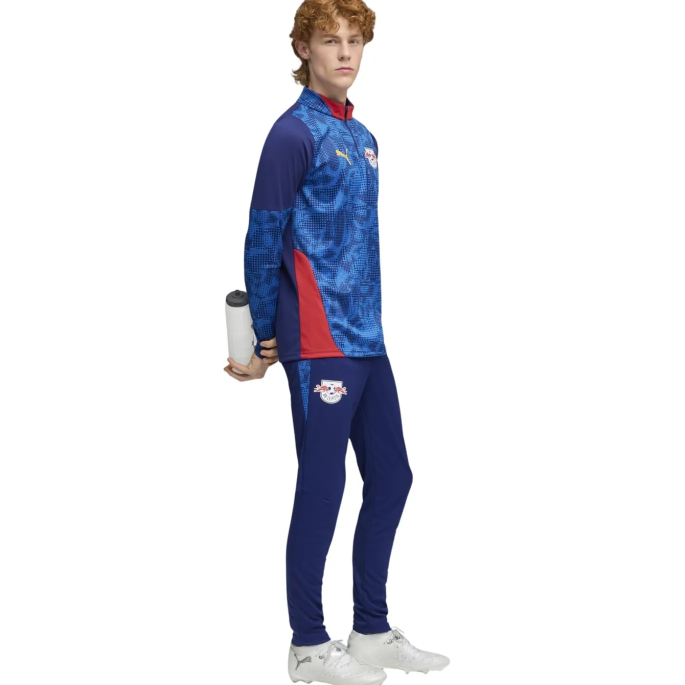 PUMA RB Leipzig Trainingspak 1/4-Zip 2025-2026 Blauw Donkerblauw Rood
