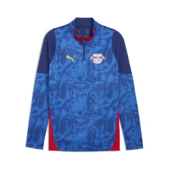 PUMA RB Leipzig Trainingstrui 1/4-Zip 2025-2026 Blauw Donkerblauw Rood