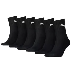 PUMA Sportsokken Kort 6 Pack Zwart