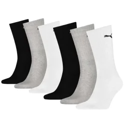 PUMA Sportsokken 6-Pack Wit Grijs Zwart