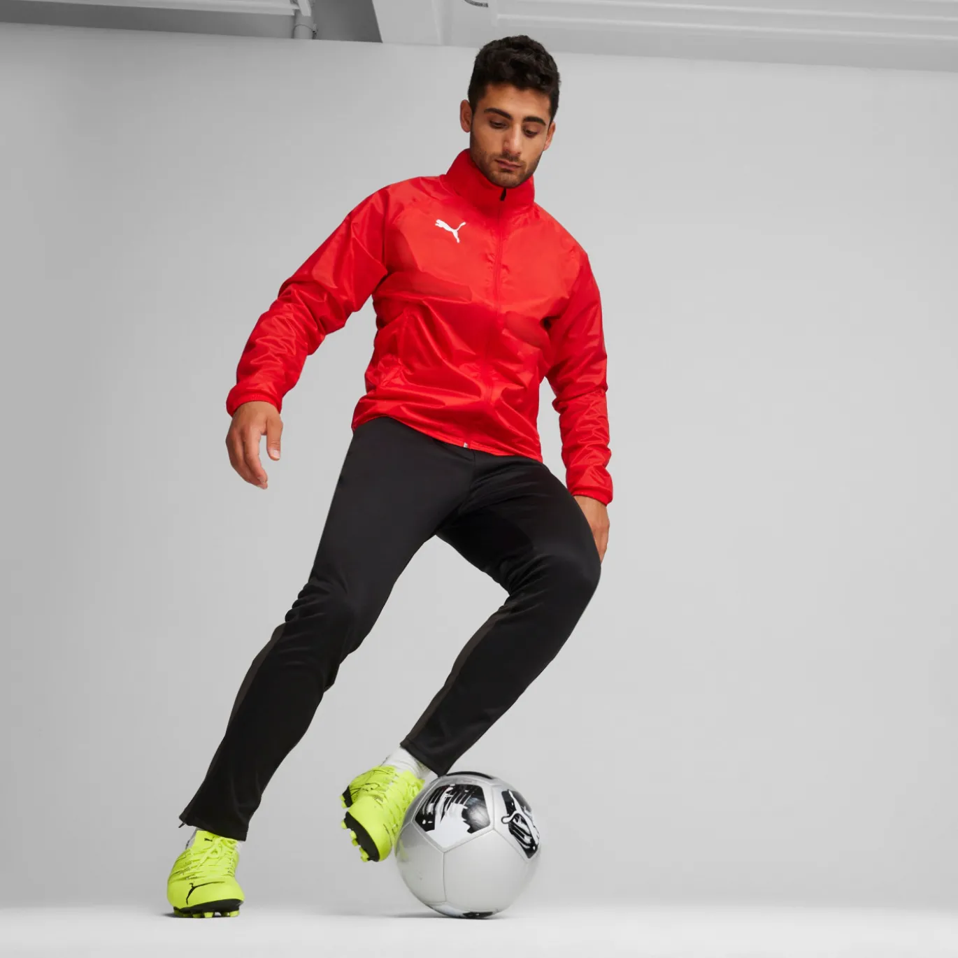 PUMA teamGOAL All Weather Jas Rood Wit