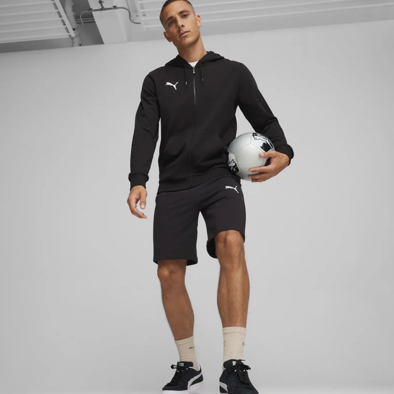 PUMA teamGOAL Casuals Hooded Vest Zwart Wit