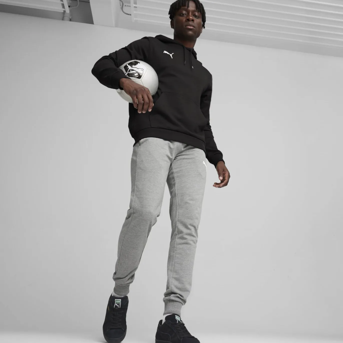 PUMA teamGOAL Casuals Hoodie Zwart Wit