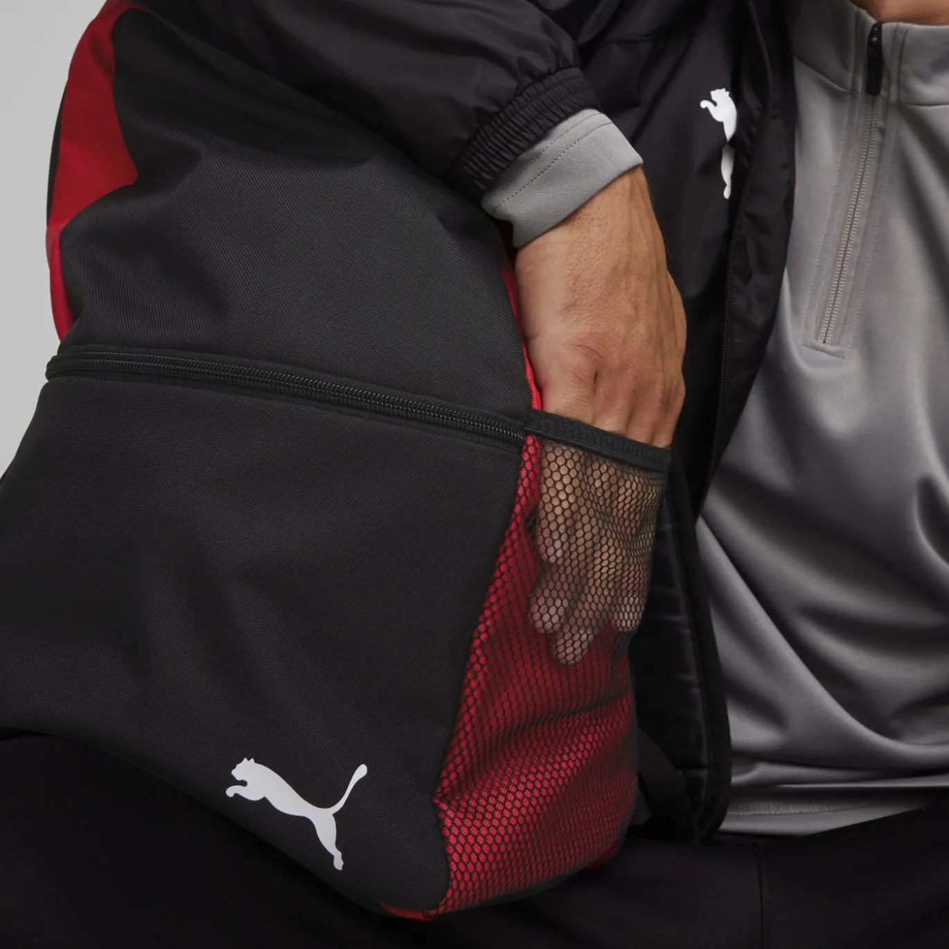 PUMA teamGOAL Rugtas Core Zwart Rood