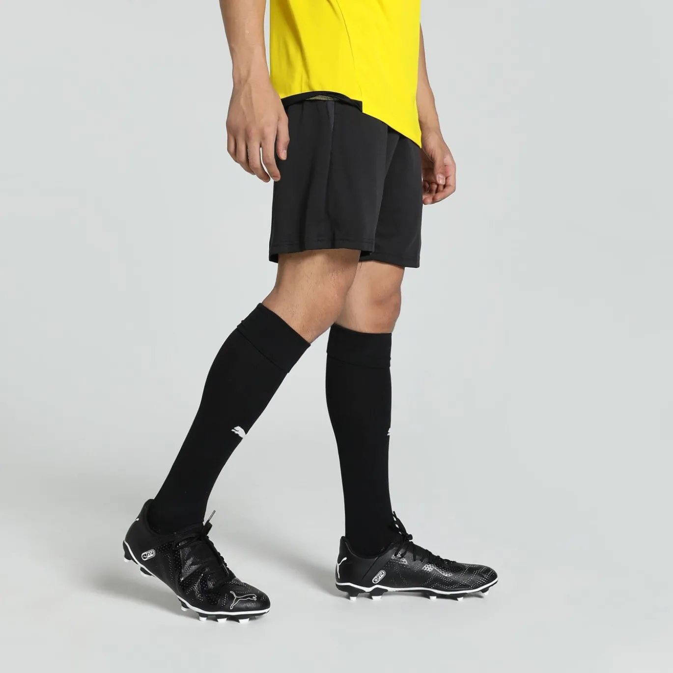 PUMA teamGOAL Trainingsbroekje Zwart Wit Grijs