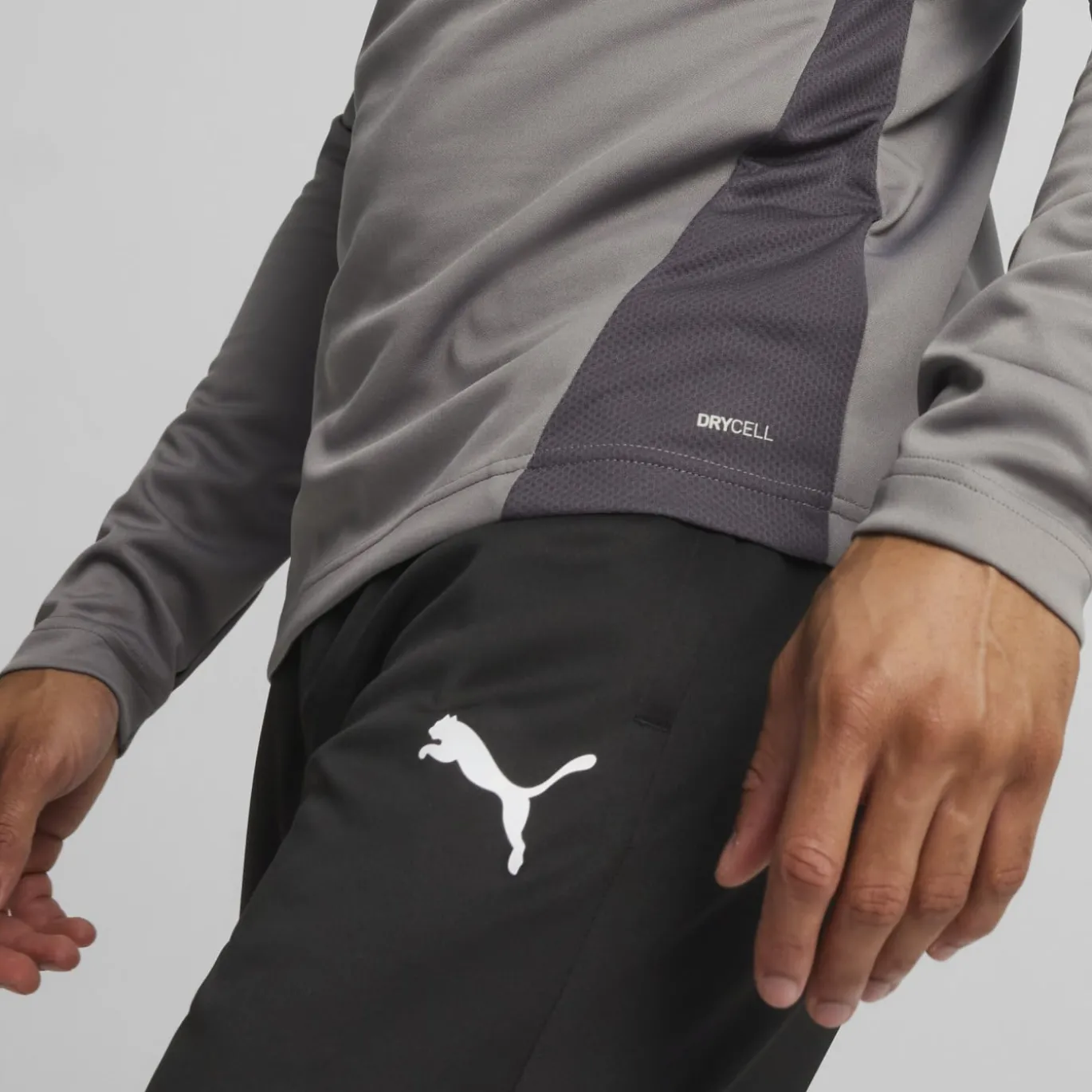 PUMA teamGOAL Trainingstrui 1/4-Zip Grijs Wit