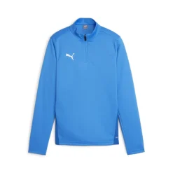 PUMA teamGOAL Trainingstrui 1/4-Zip Kids Blauw Wit