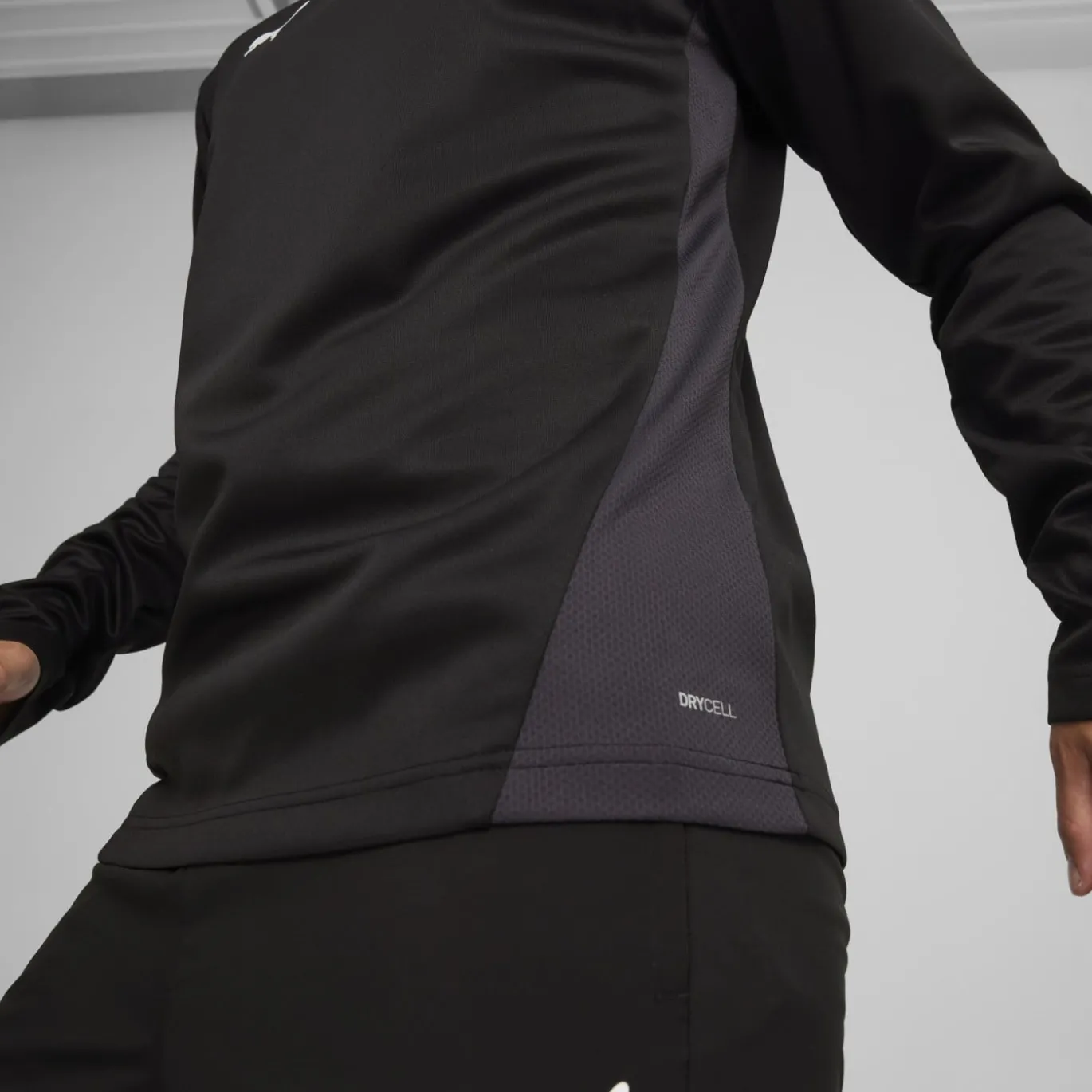 PUMA teamGOAL Trainingstrui 1/4-Zip Zwart Wit Grijs