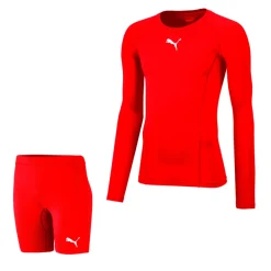 PUMA teamLIGA Baselayer Trainingsset Kids Rood Rood
