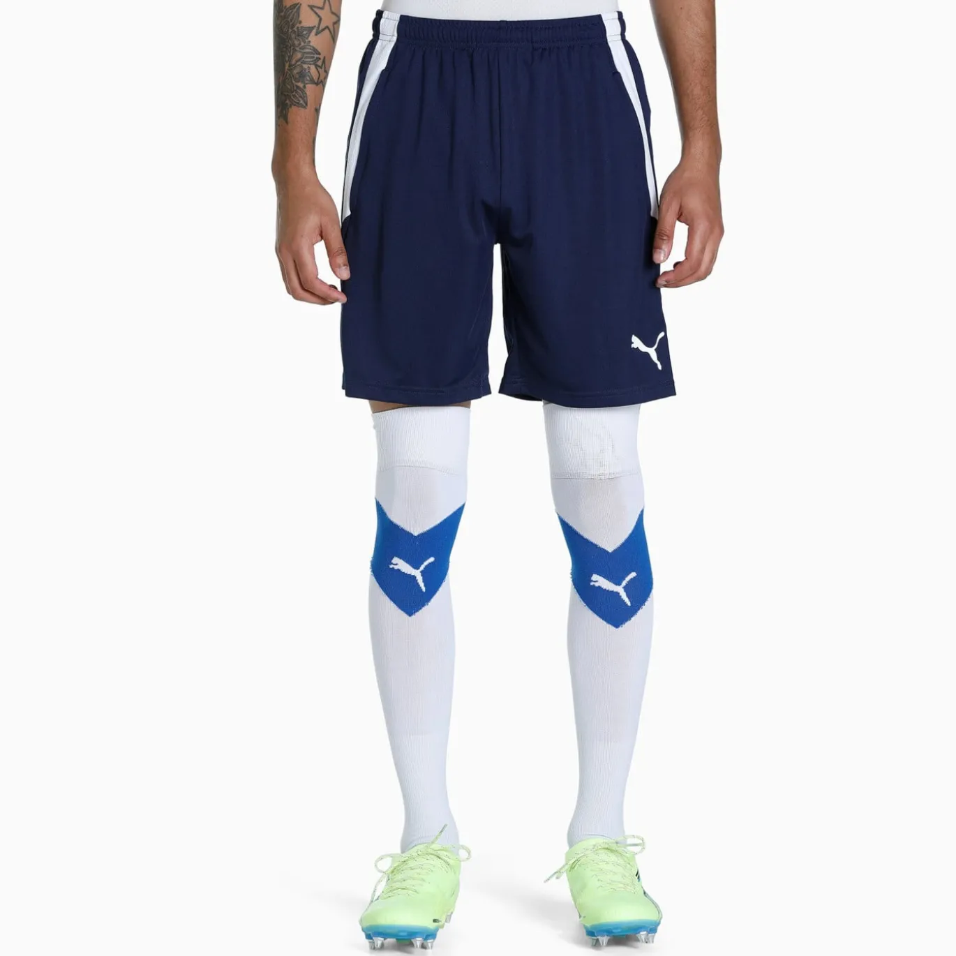 PUMA TeamLIGA Trainingsbroekje Donkerblauw Wit