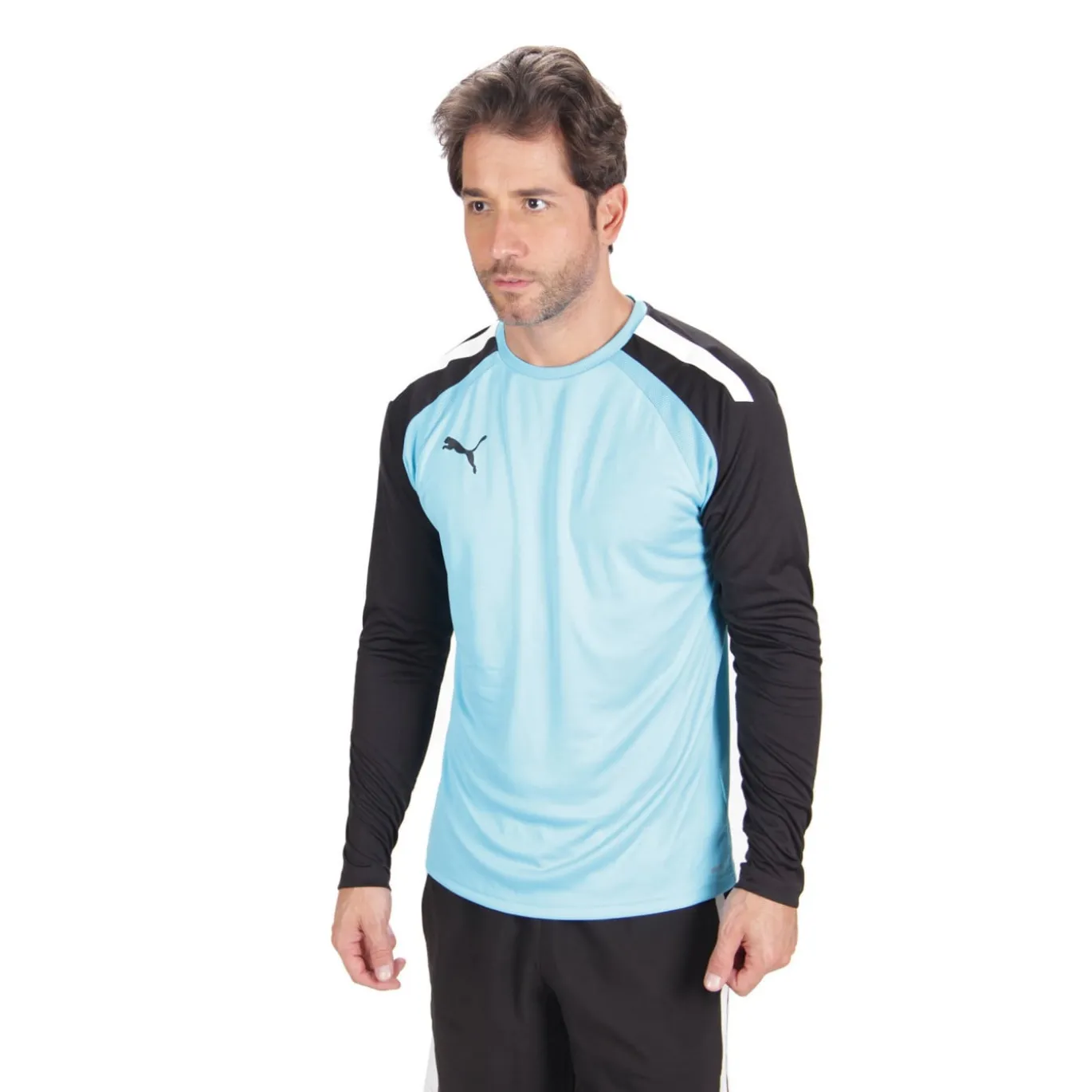 PUMA teamPACER Keepersshirt Lange Mouwen Felblauw Zwart Wit