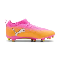 PUMA Ultra 6 Match Gras / Kunstgras Voetbalschoenen (MG) Kids Felroze Blauw Geel