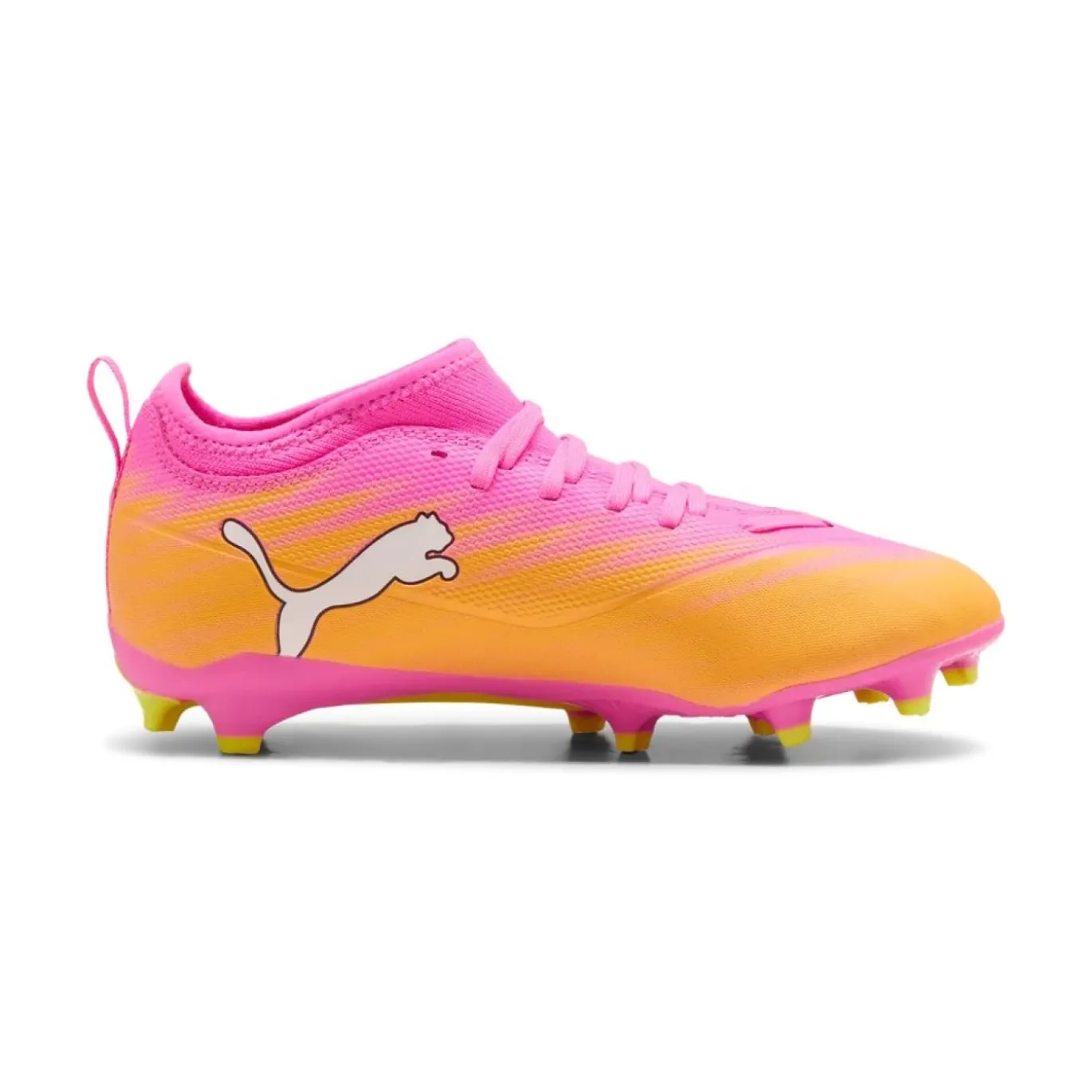 PUMA Ultra 6 Match Gras / Kunstgras Voetbalschoenen (MG) Kids Felroze Blauw Geel