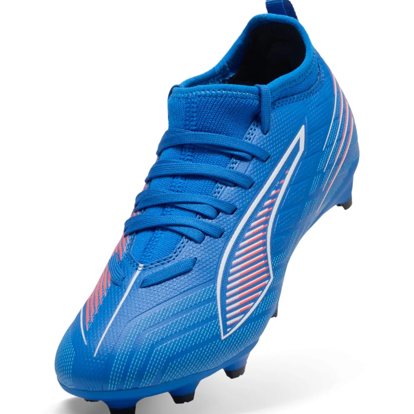 PUMA Ultra 6 Match Gras / Kunstgras Voetbalschoenen (MG) Kids Blauw Wit Felrood