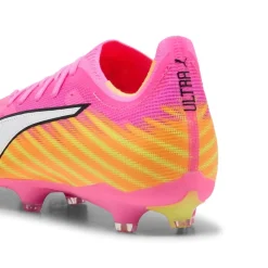 PUMA Ultra 6 Match Gras / Kunstgras Voetbalschoenen (MG) Felroze Blauw Geel