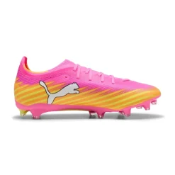 PUMA Ultra 6 Match Gras / Kunstgras Voetbalschoenen (MG) Felroze Blauw Geel
