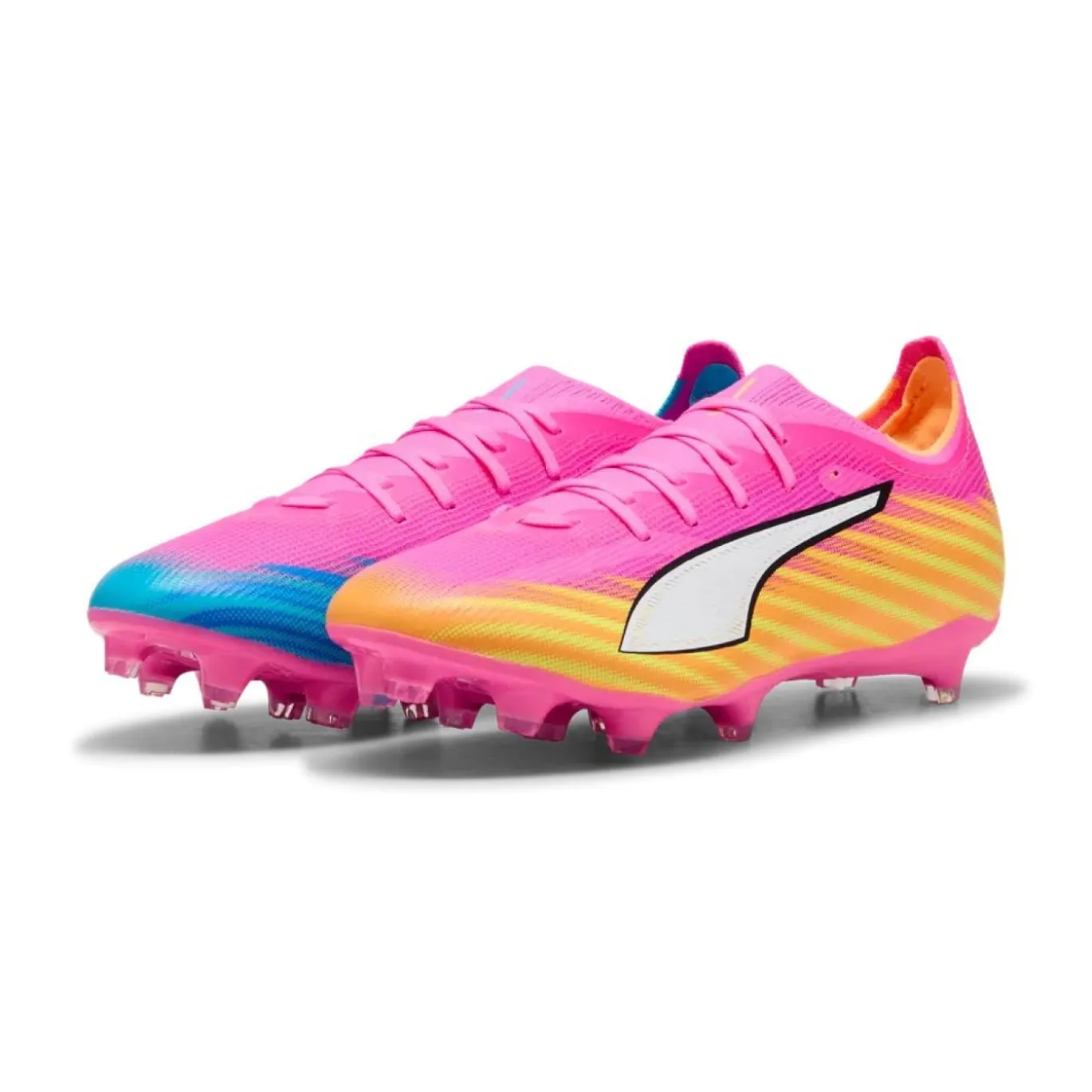 PUMA Ultra 6 Match Gras / Kunstgras Voetbalschoenen (MG) Felroze Blauw Geel