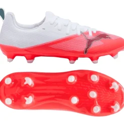 PUMA Ultra 7 Match Gras / Kunstgras Voetbalschoenen (MG) Kids Wit Felrood Zwart