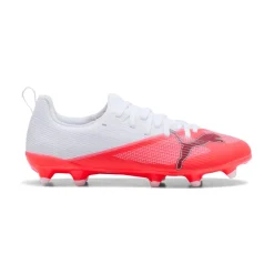 PUMA Ultra 7 Match Gras / Kunstgras Voetbalschoenen (MG) Kids Wit Felrood Zwart