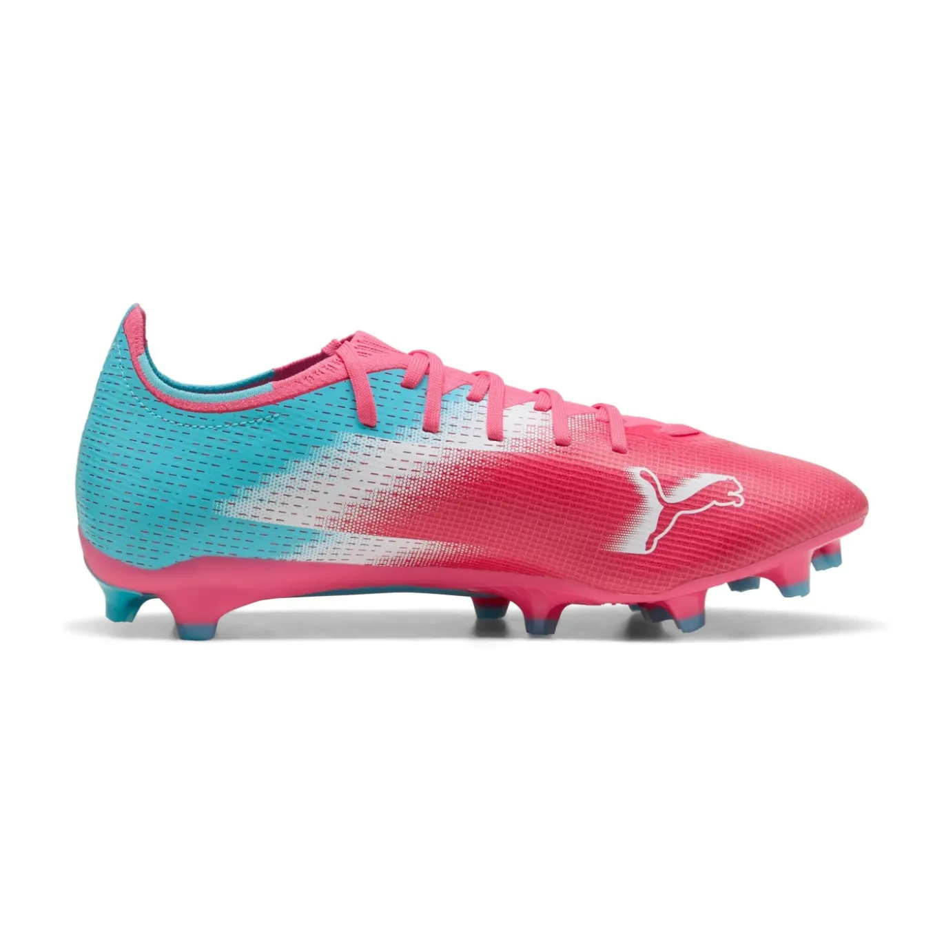 PUMA Ultra 6 Match Re-Charge Gras / Kunstgras Voetbalschoenen (MG) Roze Blauw Wit