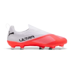 PUMA Ultra 7 Match Veterloze Gras / Kunstgras Voetbalschoenen (MG) Kids Wit Felrood Zwart