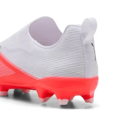 PUMA Ultra 7 Match Veterloze Gras / Kunstgras Voetbalschoenen (MG) Kids Wit Felrood Zwart