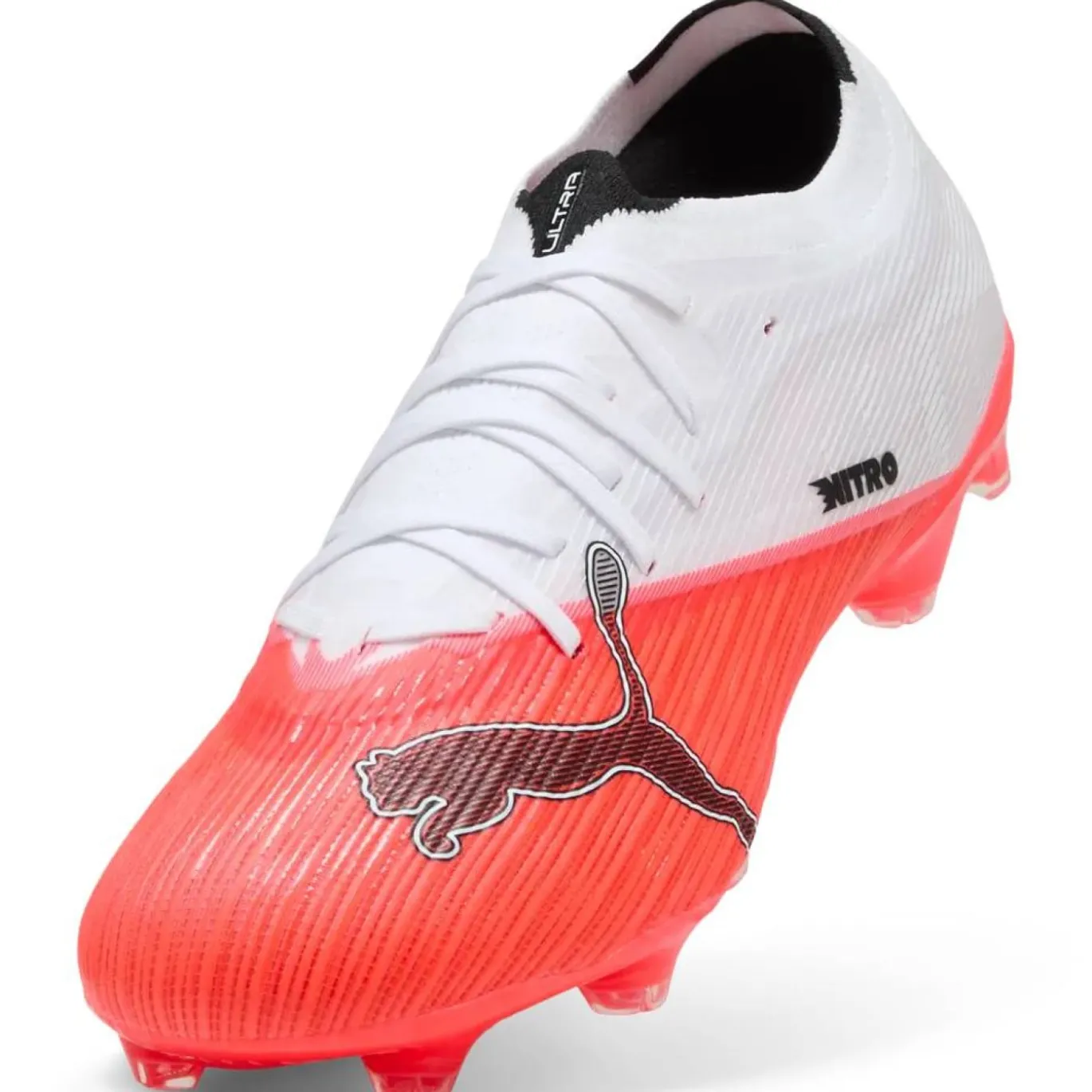 PUMA Ultra Nitro 7 Match Gras / Kunstgras Voetbalschoenen (MG) Wit Felrood Zwart