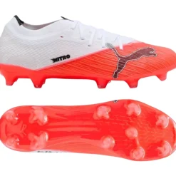 PUMA Ultra Nitro 7 Match Gras / Kunstgras Voetbalschoenen (MG) Wit Felrood Zwart