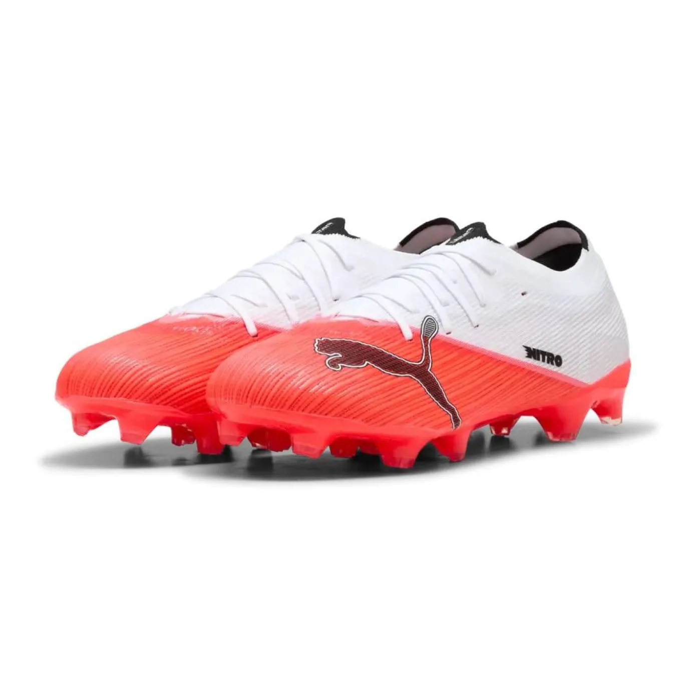 PUMA Ultra Nitro 7 Match Gras / Kunstgras Voetbalschoenen (MG) Wit Felrood Zwart