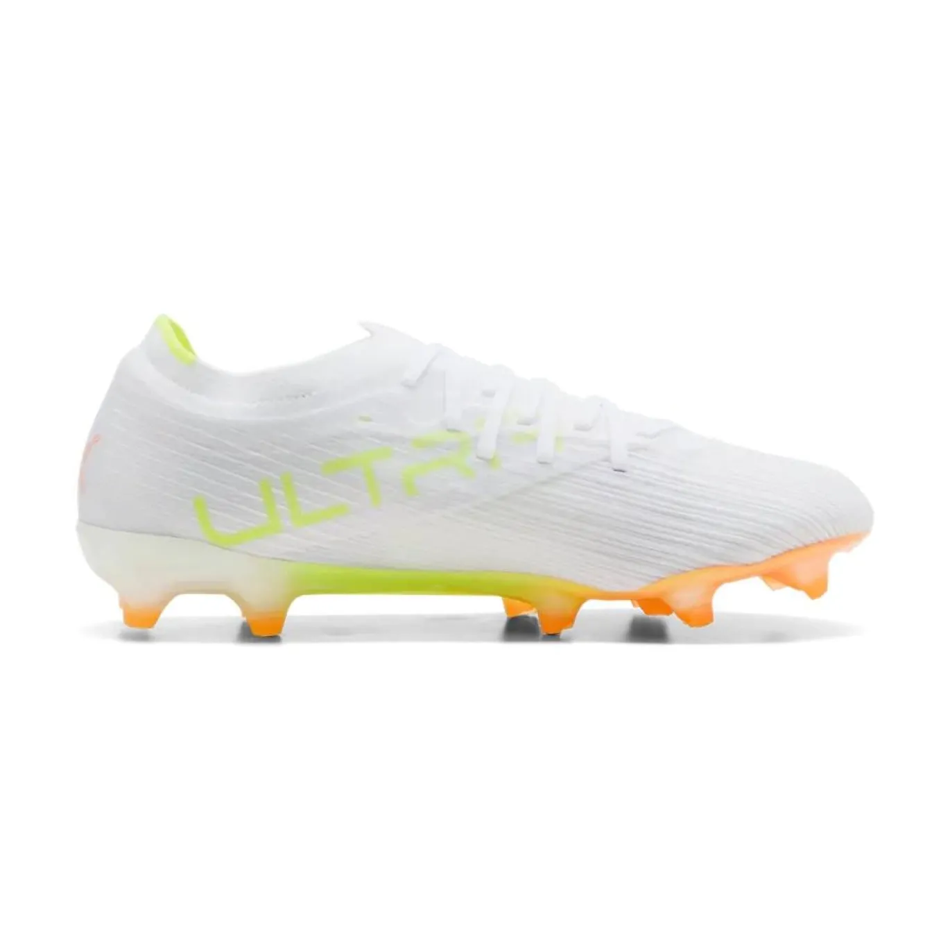 PUMA Ultra Nitro 7 Match Gras Voetbalschoenen (FG) Wit Geel Oranje