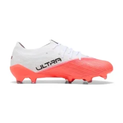 PUMA Ultra Nitro 7 Pro Gras Voetbalschoenen (FG) Wit Felrood Zwart