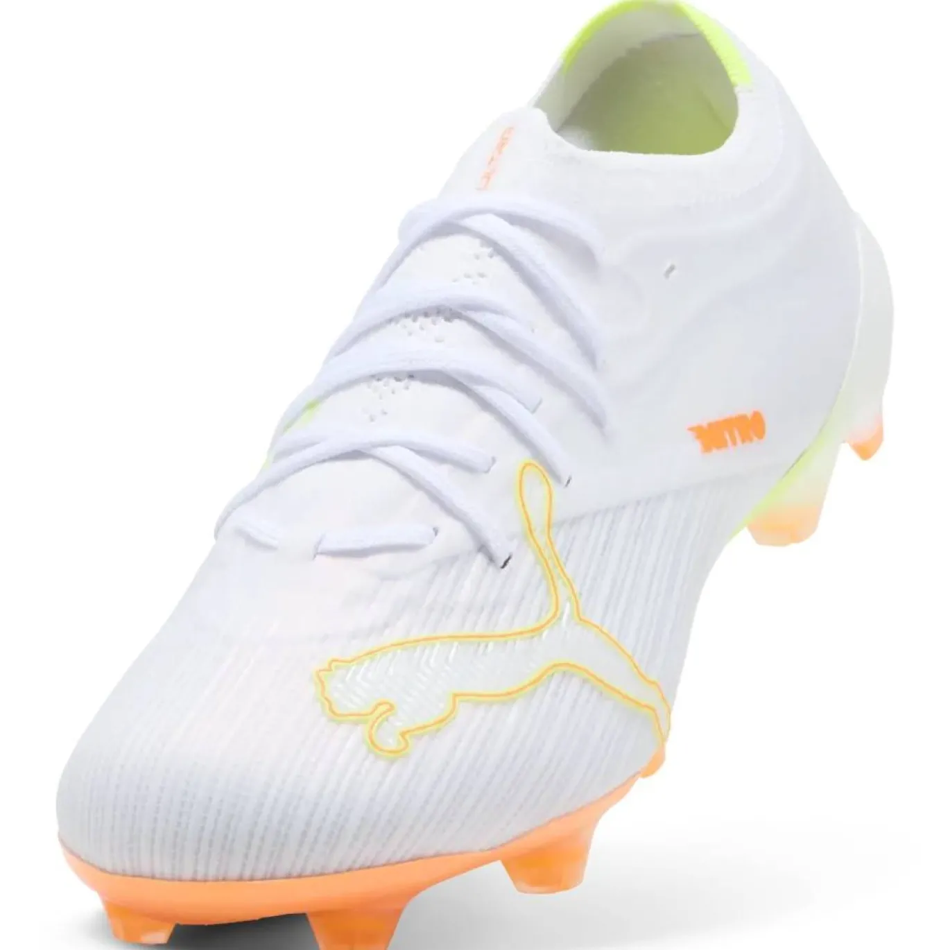 PUMA Ultra Nitro 7 Pro Gras Voetbalschoenen (FG) Wit Geel Oranje