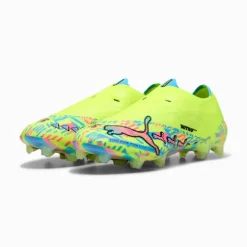 PUMA Ultra Nitro 7 Ultimate ADV Veterloze Gras Voetbalschoenen (FG) Neongroen Felblauw Felroze