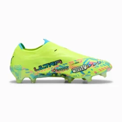 PUMA Ultra Nitro 7 Ultimate ADV Veterloze Gras Voetbalschoenen (FG) Neongroen Felblauw Felroze