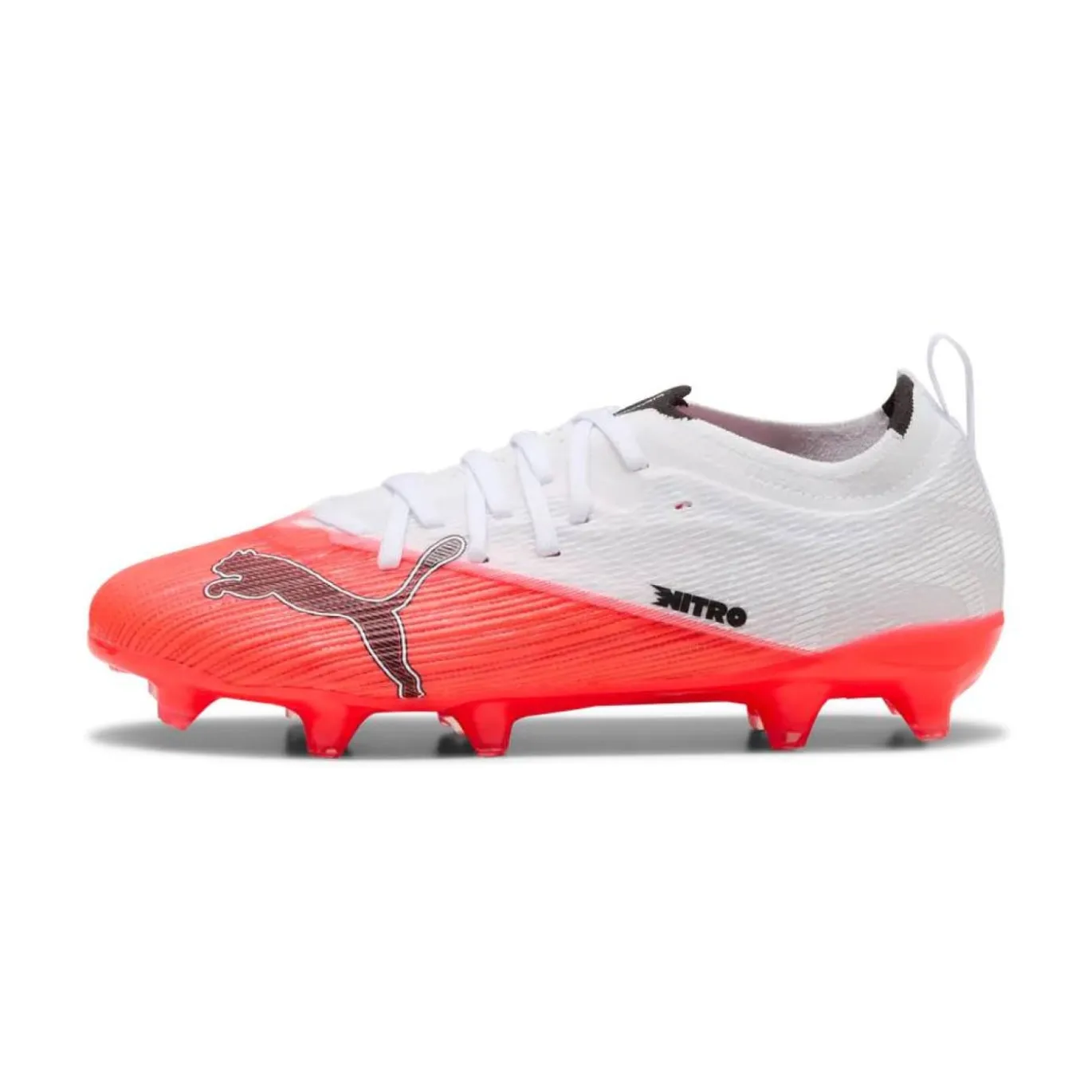 PUMA Ultra Nitro 7 Ultimate Gras / Kunstgras Voetbalschoenen (MG) Kids Wit Felrood Zwart