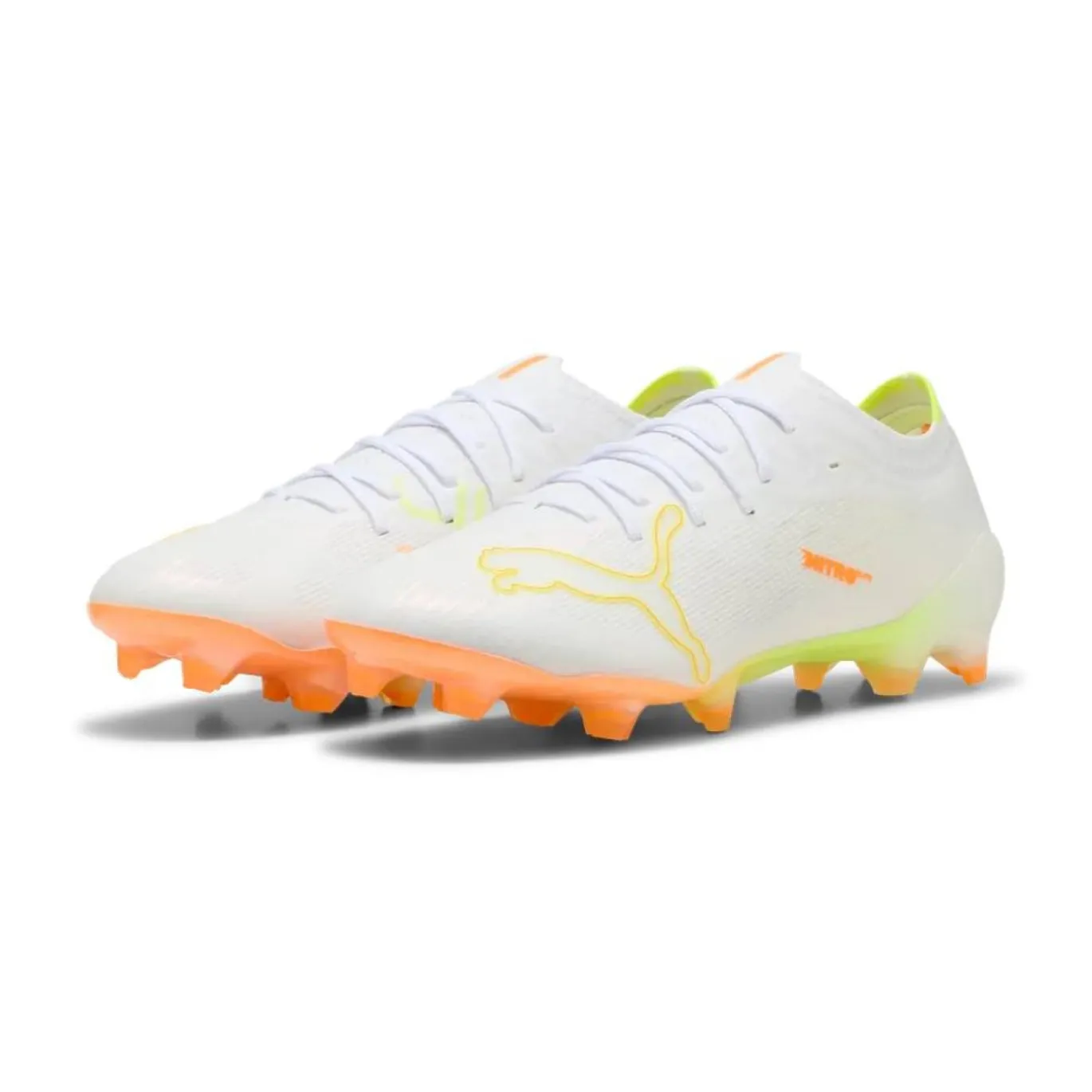 PUMA Ultra Nitro 7 Ultimate Gras Voetbalschoenen (FG) Wit Geel Oranje