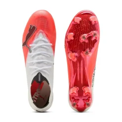 PUMA Ultra Nitro 7 Ultimate Gras Voetbalschoenen (FG) Wit Felrood Zwart