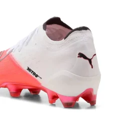 PUMA Ultra Nitro 7 Ultimate Gras Voetbalschoenen (FG) Wit Felrood Zwart