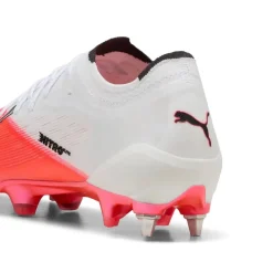 PUMA Ultra Nitro 7 Ultimate IJzeren-Nop Voetbalschoenen (SG) Wit Felrood Zwart