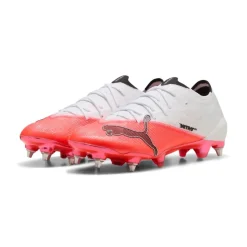 PUMA Ultra Nitro 7 Ultimate IJzeren-Nop Voetbalschoenen (SG) Wit Felrood Zwart